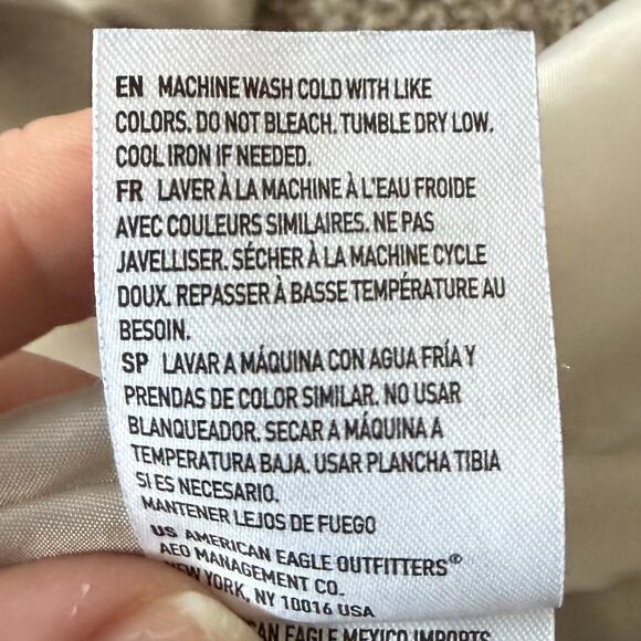 American Eagle AE Women's Solid Blazer Medium Tan Long Modern Office Workwear - Picture 10 of 10